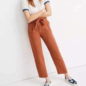Madewell Linen-Blend Paperbag Pants